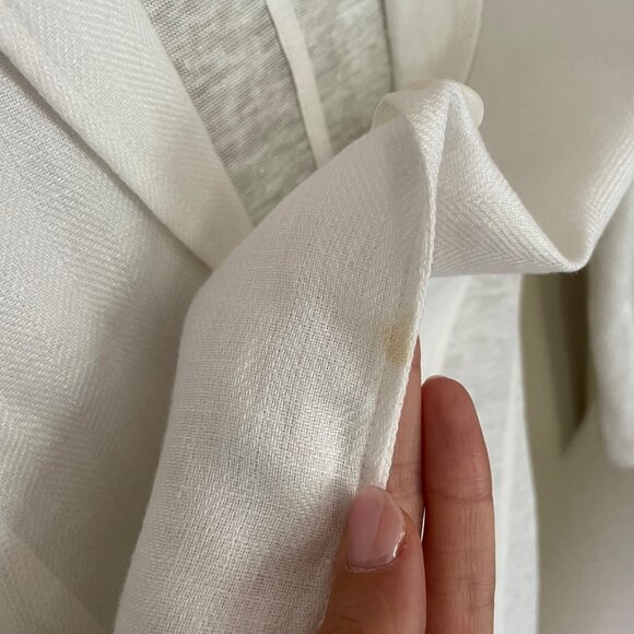 100% Capri Linen Tailored Jacket w Linen Jersey Back - Size S - Picture 7 of 7